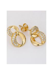 Lady , Damen , Paar Ohrstecker , silber vergoldet 925