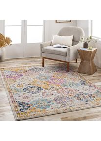 Livabliss, Teppich &raquo;CUZCO&laquo; rechteckig 7 mm H&ouml;he Vintage Orientteppich, Kurzflor Boho Wohnzimmerteppich, L&auml;ufer, bunt, Kunstfaser, B : 200 cm 1 Stk. -7