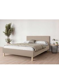 Andas , Polsterbett »Albybyn, Bettgestell mit Kopfteil und Lattenrost, in 2 Breiten« ohne Bettkasten und Matratze, in 2 Breiten- 140 und 160 cm ,...