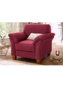 Home Affaire, Sessel &raquo;Borkum&laquo; mit Federkern, bordeaux, Struktur (100% Polyester);Luxus-Microfaser ALTARA NUBUCK (100% Polyester);MELROSE (100% 