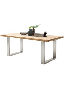 MCA furniture, Kulissen-Esstisch &raquo;Dayton Esstisch Kufentisch&laquo; Synchronauszug, ausziehbar, eiche, massiv, extra lang, XXL, belastbar 50 kg, Wildeiche 