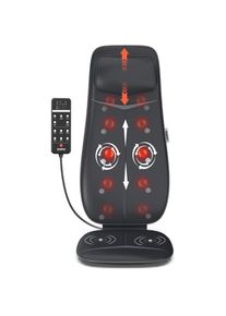 Renpho, Shiatsu-Massagesitzauflage &raquo;Neck & Back Massager Cushion S BM076&laquo; f&uuml;r Tiefenentspannung des Nackens & R&uuml;ckens -- W&auml;rme & Vibration, schwarz, 
