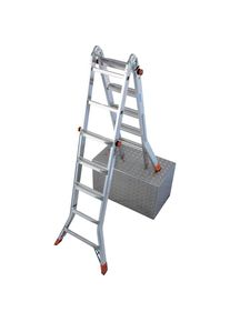 Krause , Teleskopleiter »MONTO TeleMatic« , silberfarben , B/H: 68 cm x 160 cm