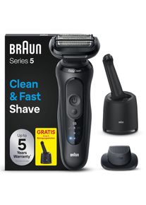 Braun, Elektrorasierer &raquo;Series 5 52-N7200cc&laquo; Reinigungsstation Nass- &Trockenrasur, Turbo- & Standard-Modus, mit Reinigungsstation, schwarz, 