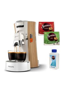 Philips Senseo , Kaffeepadmaschine »Select CSA240/90, mit drei Kaffee-Einstellungen«, aus 21% rec. Plastik, Memo-Funktion, inkl. Gratis-Zugabe,...