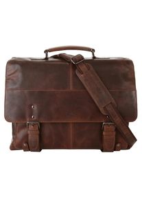 XZONE X-Zone, Damen, Aktentasche echt Leder, cognac, cognac, H&ouml;he 48 cm x Breite 35 cm x Tiefe 21 cm