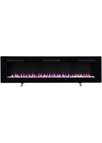 Dimplex, Elektrokamin &raquo;Sierra 72"&laquo; schwarz, mit Heizung, Fernbedienung, App, Optiflame Flammeneffekt, schwarz, schwarz