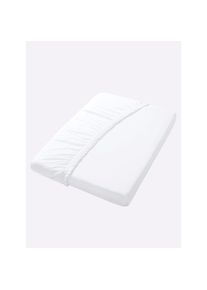 Hagemann , Spannbettlaken , weiß , 100% Baumwolle