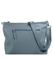 Samantha Look, Damen, Umh&auml;ngetasche echt Leder, Made in Italy, hellblau, hellblau, H&ouml;he 24 cm x Breite 30 cm x Tiefe 10 cm