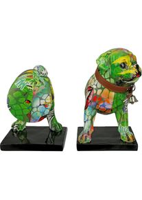 Casablanca by Gilde , Tierfigur »Buchstützen Mops Sreet Art« , bunt