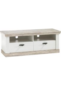 Home Affaire , Lowboard »FlorenzTV-Board, TV-Schrank«, Fernsehtisch im romantischen Landhaus-Look, Breite 134 cm , Pinie weiß