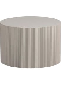 Woood, Beistelltisch &raquo;Prague&laquo; runde Form, aus gepresstem Plattenmaterial, H&ouml;he 40 x &oslash; 60 cm, Beige, B/H/T: 60 cm x 40 cm x 60 cm, Beige