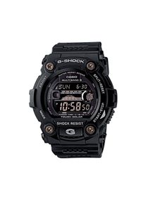 Casio G-SHOCK, Herren, Funkchronograph Solaruhr, Armbanduhr, Herren, digital, Resinarmband, bis 20 bar wasserd., schwarz, schwarz, Maskuliner 