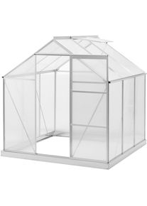 Konifera, Gew&auml;chshaus &raquo;Florenz&laquo; mit Fundamentrahmen, silberfarben, B/H/T: 190 cm x 190 cm, silberfarben