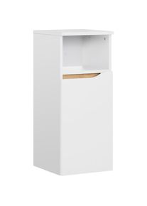 Saphir, Unterschrank &raquo;Quickset Badschrank mit 1 T&uuml;r, 1 offenes Fach, 30 cm breit&laquo; Badezimmer-Unterschrank inkl. T&uuml;rd&auml;mpfer, grifflos, wei&szlig;, Glas, 