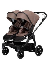 Hartan , Zwillingswagen »Two Select Outdoor«, inkluisve Handbremse; Luftkammerräder; Made in Germany , toffee