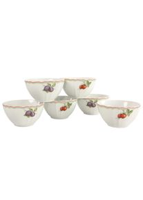 Creatable , Müslischale »Flora Orchard«, 6 tlg., aus Porzellan, Salatschale, Snackschale , weiß