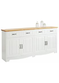 Home Affaire , Sideboard »Trinidad« Kommode, Breite 194 cm , weiß/honigfarben