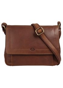 Pike Pik&eacute;, Damen, Umh&auml;ngetasche echt Leder, braun, braun, Breite 26 cm x H&ouml;he 19 cm x Tiefe 7 cm