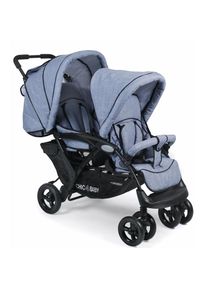 CHIC 4 BABY CHIC4BABY , Geschwisterwagen »Duo, hellblau«, mit feststellbaren Doppelschwenk-Vorderrädern , hellblau