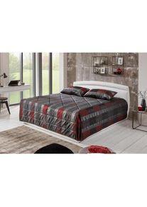 Westfalia Schlafkomfort, Polsterbett inkl. Bettkasten bei Ausf&uuml;hrung mit Matratze, wei&szlig;, Bezug Bett: Kunstleder;Bonnell-Federkernmatratze: 51% 