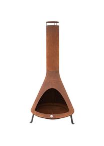 WESTMANN, Feuerstelle &raquo;LG 900&laquo; mit Rauchablass, BxTxH: 70x70x160 cm, braun, Stahl, braun