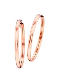 Firetti, Damen, Paar Creolen &raquo;Schmuck Geschenk Silber 925 Ohrringe 3, 9 mm breit&laquo; Made in Germany, ros&eacute;goldfarben, ros&eacute;goldfarben, Schlichte, elegante