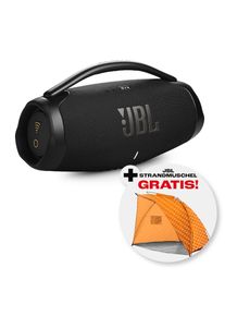 JBL , Bluetooth-Lautsprecher »Boombox 3 inklusive Strandmuschel« , Schwarz , Inklusive JBL Strandmuschel