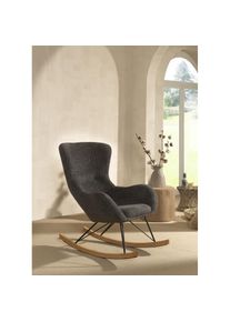 Vipack, Schaukelsessel &raquo;Rocky, super bequemer Schaukelstuhl, runde zeitlose Formgebung&laquo; B/H/T ca. 76x101x110cm, Massivholz Kufen mit Bodenschutz, 