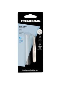 Tweezerman , Pinzette »Mini Slant Tweezer: Kleine Pinzette in Silber«, Präzise, handgeschliffene Spitzen für perfekte Augenbrauen! , silberfarben ,...