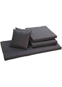 GO-DE, Sesselauflage &raquo;Formentera&laquo;, dunkelgrau, Obermaterial: 100% Polyester, B/H/T: 110 cm x 5 cm x 53 cm, dunkelgrau