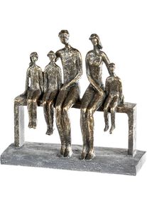 Casablanca by Gilde, Dekofigur &raquo;Skulptur We are family, bronzefarben/grau&laquo; Dekoobjekt, H&ouml;he 26 cm, Familie, mit Spruchanh&auml;nger, Wohnzimmer, 