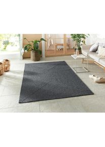 Hanse Home, Teppich &raquo;Trenzado&laquo; rechteckig 10 mm H&ouml;he In- & Outdoor, Handmade-Look, L&auml;ufer, Wetterfest, Balkon, Wohnzimmer, dunkelgrau, Polypropylen, B