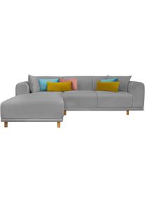 Andas , Ecksofa »Maroon L-Form«, in skandinavischem Design, mit losen Kissen , hellgrau