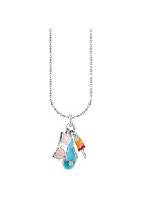 Thomas Sabo , Juegendliche , Kette mit Anhänger »Triple-Anhänger Sonnenbrille, Zehentrenner, Eis, KE2228-340-7-L45V« mit Glas-Keramik Stein,...