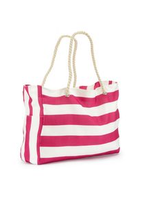 Vivance , Shopper »Strandtasche«, Schultertasche, Sommertasche, Handtasche, Tragetasche VEGAN , weiß / pink