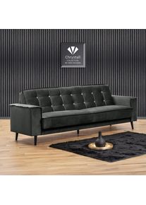Max Winzer , Schlafsofa &raquo;Jersey, 3-Sitzer, Sofa in exklusivem Design, mit Strasssteinen&laquo; handgefertigt, hochwertige Konstruktion, Samtvelours, mit...