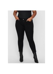 Only CARMAKOMA , Skinny-fit-Jeans »CARKARLA REG SK ANKLE ZIP JNS«, mit Reißverschluss am Beinabschluss , black , Länge 32 , 48 -Länge 32 , 48 ,...