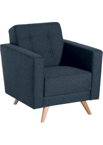 Max Winzer , Sessel »Julius, Loungesessel«, mit Knopfheftung , blau