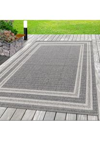 Ayyildiz Teppiche , Teppich »ARUBA 4901« rechteckig 6 mm Höhe Pflegeleicht, Modern, In- und Outdoor geeignet , grau , Obermaterial: 100%...