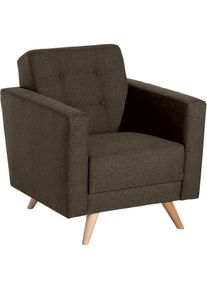 Max Winzer , Sessel »Julius, Loungesessel«, mit Knopfheftung , braun