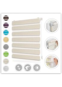 LICHTBLICK ORIGINAL , Doppelrollo »Duo Rollo Klemmfix« Lichtschutz ohne Bohren freihängend Seitenzugrollo, Montage mit beiliegendem, verstellbarem...