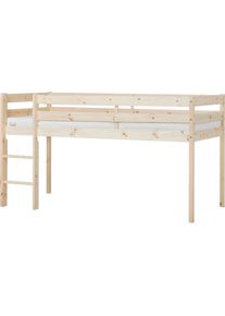 Hoppekids, Spielbett &raquo;ECO COMFORT, Hochbett, in 2 Einzelbetten teilbar&laquo; H&ouml;he 72cm, Farbe & Gr&ouml;&szlig;e & Matratze, Natur, Liegefl&auml;che L&auml;nge Breite: 200 cm x