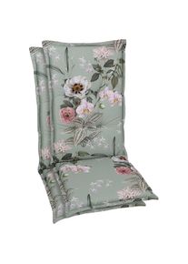 GO-DE, Sesselauflage 118x50 cm, salbei, Baumwolle, Polyurethan, B/H/T: 50 cm x 7 cm x 118 cm, salbei