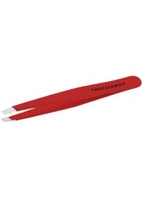 Tweezerman , Pinzette »Schräge Slant«, Präzise, handgeschliffen, aus rostfreiem Edelstahl. , Rot , Wow-Brows easy going: Der Slant Tweezer entfernt...