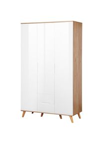 Andas , Kleiderschrank »Lund Schlafzimmerschrank Bestseller im skandinavischem Design« Garderobenschrank mit Premium Innenausstattung, Breite 120cm...