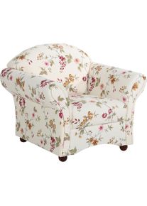 Max Winzer , Sessel »Carolinas, Loungesessel, geschwungene Formensprache, bequem, elegant«, im romantischen Look, Blumen, floraler Bezug , weiß