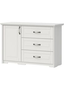 Home Affaire , Kombikommode »Evergreen, Maße: B/T/H 131/48/88cm, Soft-Close-Funktion« 1-türig und 3 Schubladen, im klassischen Landhausstil,...