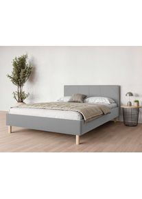 Andas , Polsterbett »Albybyn, Bettgestell mit Kopfteil und Lattenrost, in 2 Breiten« ohne Bettkasten und Matratze, in 2 Breiten- 140 und 160 cm ,...