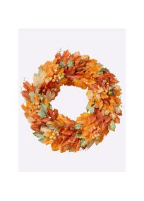 HEINE HOME, Kunstkranz, terra, Kunststoff, B/H/L: 60 cm x 60 cm, terra